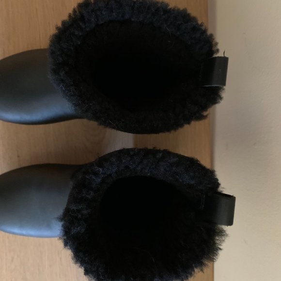 No.6 5" Shearling Clog Boot Mid Heel Suede Size 7 - Picture 10 of 13